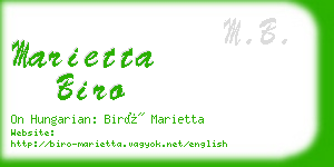 marietta biro business card